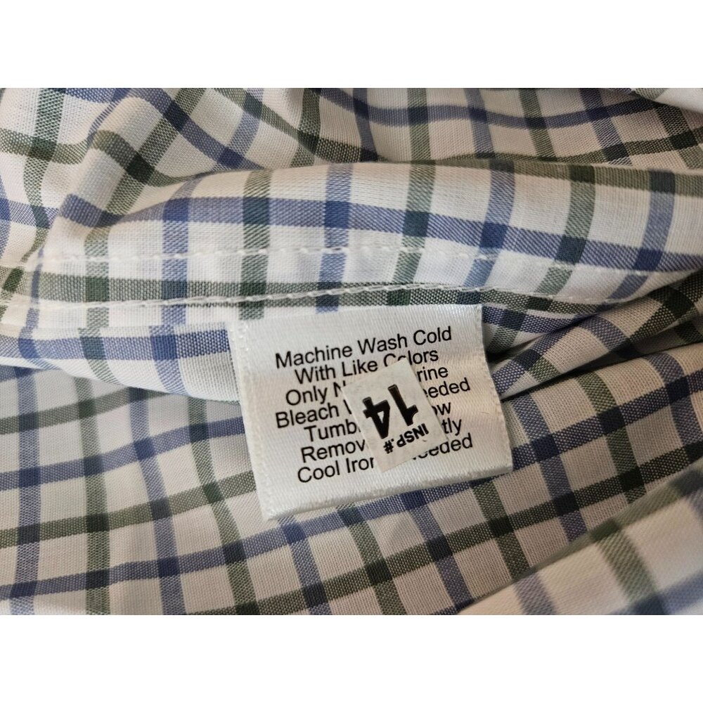 Jos. A. Bank 1905 Collection Slim Fit Plaid Button-Down Shirt Mens 16.5/35 - Picture 7 of 7